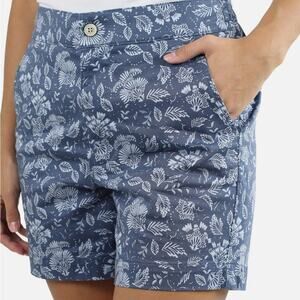 Woman’s Jach’s Girlfriend Blue Floral Print  Shorts X-Large
